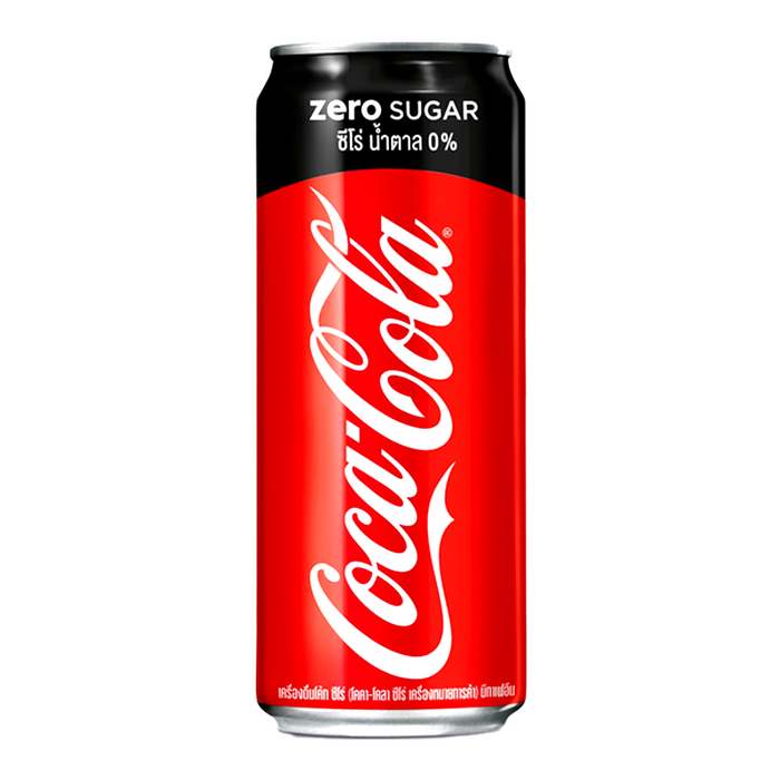 Coca-Cola Zero Sugar can with Thai zero-sugar label